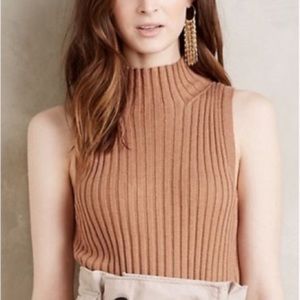 Anthropologie Moth Wide Ribbed Sweater Tank